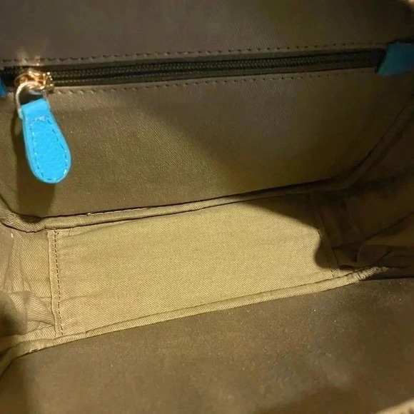 Hand painted multicolor leather shoulder handbag - Picture 7 of 8